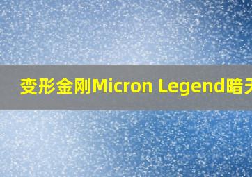 变形金刚Micron Legend暗天陨